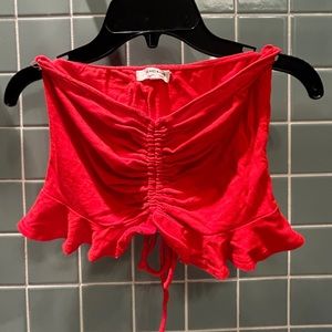 Red halter top with ties!